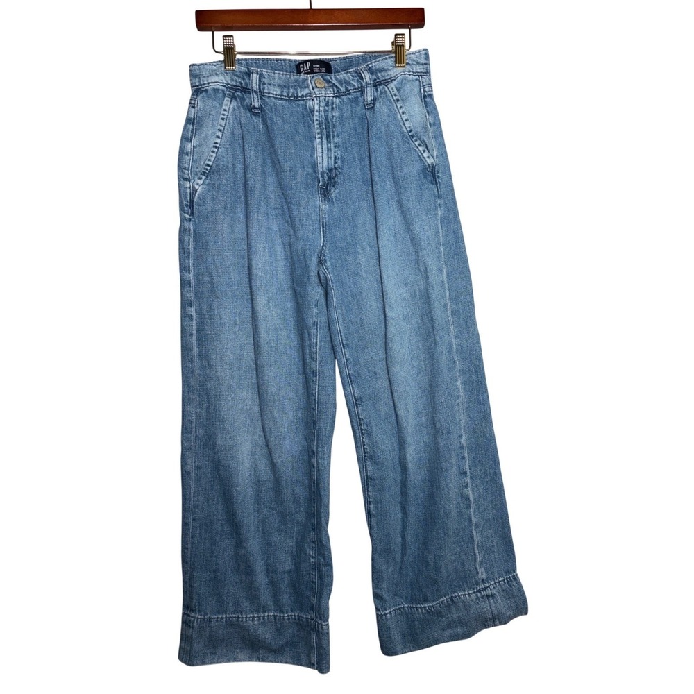 Gap Denim Womens 8 High Rise Wide Leg Jeans‎ y2k baggy casual comfort boho work